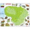 Image de Larsen Puzzle Cadre - Carte de la Lituanie (en Lituanien) K47-LT