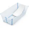Image de Stokke Flexi Bath X-Large (Ocean Blue) avec Support nouveau-né - Durable & facile à ranger - Idéale pour les enfants de 0 à 6 ans