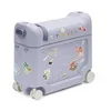 Image de Stokke JetKids BedBox, Arctic Blue - Valise-lit à roulettes pour enfants de 2-7 ans (jusqu'à 35 kg) - Approuvée par de nombreuses compagnies aériennes - Matelas et sangle réglable inclus