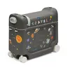 Image de Stokke JetKids BedBox, Midnight Grey - Valise-lit à roulettes pour enfants de 2-7 ans (jusqu'à 35 kg) - Approuvée par de nombreuses compagnies aériennes - Matelas et sangle réglable inclus