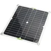 Image de Luqeeg Kit de Panneau Solaire Portable - 200W 12V Monocristallin, Chargeur de Batterie étanche IP65, Clip de Batterie, Fil Allume-Cigare, Faisceau USB 10 en 1