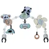 Image de Tiny Love Arche de promenade ensoleillée, Arche d’éveil réglable pour bébé, ventilateur activé par bébé, miroir facile à tirer, balle à hochet, prisme solaire transparent, Black & White Décor