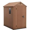 Image de Keter Abri de jardin Darwin 4 x 6 cm, finition effet bois, couleur marron, 2 m², 125,8 x 184,5 x 205 H cm
