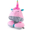 Image de Coussin cale tête voyage - Coussin de voyage bébé - Coussin repose cou enfant - Oreiller de voyage enfant voiture - Repose-Tête Avec Capuche De Voyage - Motif Licorne - BE-HH180 BENBAT