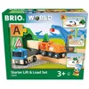Image de Brio World - 33878 - Circuit Transport Fret - Coffret complet 19 pièces tunnel et grue pivotante - Transport de marchandises - Circuit de train en bois - Dès 3 ans