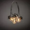 Image de Konstsmide 2341-800SP Guirlande de jardin solaire à LED avec télécommande 10 diodes ambre Câble noir 2 x batterie lithium CR2025 incluse