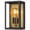 Image de Konstsmide Applique murale Carpi | acier/verre clair | E27 | noir/laiton | 18 x 13,5 x 30 cm | 7347-758