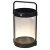 Image de Konstsmide Crotone 7822-750 Lanterne solaire LED en aluminium et verre avec capteur intégré à intensité variable Noir Autonomie jusqu'à 20 h