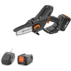 Image de Scie à Élaguer Husqvarna Aspire  P5-P4A. Mini tronçonneuse à batterie avec batterie et chargeur, tronçonneuse à haute performance pour les branches jusqu'à 75 mm