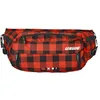 Image de USWE Ceinture de hanche réglable, sac banane, léger, sans rebond, poches de rangement zippées pour VTT, enduro, randonnée, compatible avec la poche d'hydratation (non incluse), Flanelle rouge, 6L US