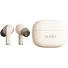 Image de Sudio A1Pro Sand, Écouteurs intra-auriculaires avec Bluetooth, contrôle tactile avec boîtier de charge sans fil compact, protection IPX4, réduction active du bruit, avec microphone intégré, son