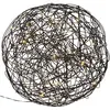 Image de Star Boule « Trassel » noire en aluminium avec 100 LED blanc chaud 37,5 x 37,5 cm pour l'extérieur