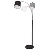 Image de Lampadaire Foggy à 3 ampoules - Lampe sur pied - Hauteur : 175 cm - Noir sable - Intensité variable - E14