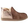 Image de Shepherd of Sweden - Chaussons Annie en peau de mouton - Pour femme - 100 % peau de mouton véritable - Confortables - Doux et chauds - Moelleux, Or cognac antique, 36.5 EU