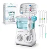 Image de Aquapik 100 monddouche met 10 drukstanden, 600 ml en 8 opzetstukken, wit