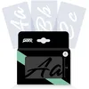 Image de QBIX Lot de pochoirs de lettres - Hauteur du lettre : 5 cm - Pochoirs de lettres Swash
