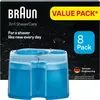 Image de Cartouche nettoyante BRAUN nettoyante ShaverCare 3-en-1 pour rasoir x8 cartouches