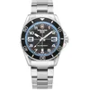 Image de swiss alpine military Montre analogique à quartz 7029.1 pour homme en acier inoxydable, Acier/acier/bleu clair - 1131sam, Bracelet