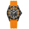 Image de Swiss Alpine Military 7029.1 Montre à quartz analogique pour homme en silicone, Sw/Silicone/Orange - 1879sam, bracelet