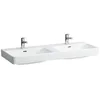 Image de Laufen Pro S Lavabo double 1 trou pour robinet chacun, avec trop-plein, 1 200 x 460 cm, blanc - H8149660001041
