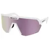 Image de Scott Sport Shield AMP Lunettes de vélo avec verres interchangeables Blanc/lavande chromé