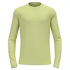 Image de Odlo Hommes X-Alp PW 115 Longsleeve Vêtements De Course Haut Manches Longues Shadow Lime Melange - Jaune Lemon