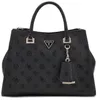 Image de GUESS sac à main sac à épaule bandoulière Cresidia II Society Satchel Black Logo noir