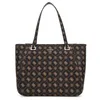 Image de GUESS sac shopper pour ordinateur portable Calebra Tote Bag Espresso Logo marron foncé