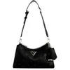Image de GUESS Cresidia Top Sac à main zippé pour femme, Noir