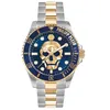 Image de Philipp Plein The $KULL DIVER Montre analogique à quartz pour homme, Bicolore/bleu - Pwoaa0722, Bracelet