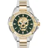 Image de Philipp Plein The $Kull Montre analogique à Quartz pour Homme en Acier Inoxydable, Multicolore, Einheitsgröße, Bracelet