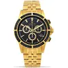 Image de LOUIS XVI Montre Homme Majesté Bracelet Acier Or Noir Carbone Chronographe Analogique Quartz Acier Inoxydable 1102, Bracelet