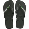 Image de Havaianas Brasil Logo, Tongs Mixte Adulte, Vert Olive, 39/40 EU