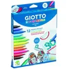 Image de GIOTTO Lot de 12 marqueurs de peinture pour tissu - Couleurs assorties - Pour enfants, fêtes et écoles