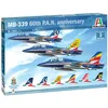 Image de Italeri -1461 MB-339 60th Pan Anniversary, 60e anniversaire flèches tricolores, 3 incluses, échelle 1:72, modèle kit, modèle en plastique à monter, modélisme, couleur bleue, IT1461
