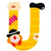 Image de Lettre en Bois Clown U Sevi 1831 - Jouets en Bois décoration SEV81757J