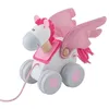 Image de Jouet à trainer Cheval Pegase Rose & Blanc Sevi 1831 - Jouets Bois SEV82727