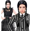 Image de FIESTAS GUIRCA Perruque noire avec tresses (taille unique) - Accessoire de déguisement pour Halloween et fêtes à thème - Idéal pour les déguisements de sorcière, de vampire et de personnages foncés -