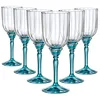 Image de Rocco Bormioli Bormioli Rocco Florian Lot de 6 verres en verre, pied bleu, pour cocktail, 24,5 cl, 24,5 cl