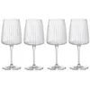 Image de Bormioli Rocco Exclusiva Lot de 118 verres à merlot en verre côtelé à longue tige en forme d'étoile avec tiges renforcées XLT   Verres à vin rouge de fabrication italienne   Passe au lave-vaisselle