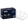 Image de De'Longhi DLSC320 Ensemble de verres à café long américain, tasse résistante en verre borosilicaté, confortable à tenir, lavable au lave-vaisselle, capacité 250 ml,