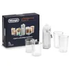 Image de De'Longhi Rivelia LatteCrema DLSC032 Cool Upgrade pour Recettes Froides, Set Cappuccinatore Solo Machines Café Rivelia, Inclus Carafe Latte Crema Cool, 2 Verres Double Paroi 400ml et 2 de 480ml