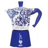 Image de Bialetti Dolce & Gabbana Mokka Express Blue Mediterraneo pour 6 tasses, feu direct (cafetière, expresso makinetta)
