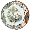 Image de Seletti Assiette plate en porcelaine Ø 27,5 H.2,3 "Hybrid-Hypatie