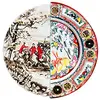 Image de SELETTI Assiette plate en porcelaine Ø 27,5 H.2,3 "Hybrid-Eusapia