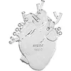 Image de LOVE IN BLOOM GLASS HEART VASE SELETTI