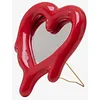 Image de SPECCHIO CORNICE IN PORCELLANA E VETRO MELTED HEART RED CM. 30 H.35 SELETTI