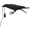 Image de LAMPADA IN RESINA BIRD LAMP 33,5X11,5X10,5 PLAYING BLACK ART. 14736