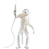 Image de Seletti 14880 Lampe en forme de singe 46 x 27,5 Hauteur 54 cm En résine Blanc 57,8 x 51,2 x 30 cm