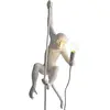 Image de Seletti Luminaire suspendu, Lampe de suspension LED singe, Résine, blanc, 37 x 37 x 76,5 cm